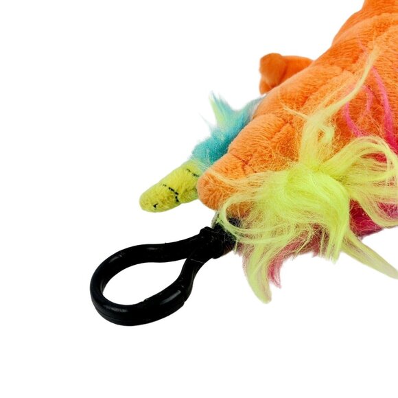 Unicorn Carrot 4.5 in Plush Vegetable Backpack Clip On Keychain Fun 2 Play Toys - Picture 7 of 8